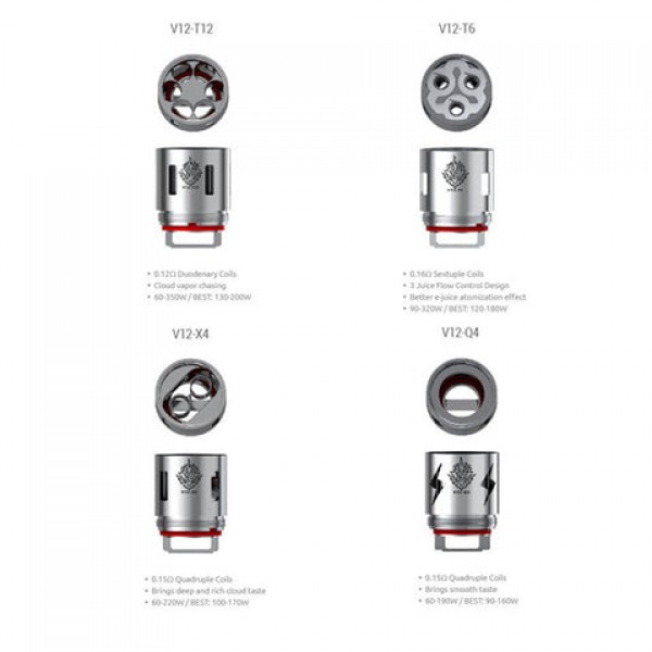 Smok TFV12 Coils / (T12, T6, X4, Q4) Atomizer Heads (3 Pack)